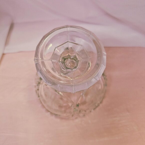 Czech Art Glass Pedestal Bowl, Candy, or Nut Dish, Fleur-De-Lis Design - Picture 5 of 7